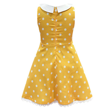 Toy Story 4 Gabby Cosplay Vestido de Color Amarilla Halloween Carnaval Vestido para Niñas